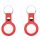 Akcesoria GSM i GPS KeyBudz AirTag Keyring skórzane etui do AirTag red 2 sztuki